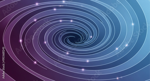 Abstract Swirling Vortex with Glowing Particles.