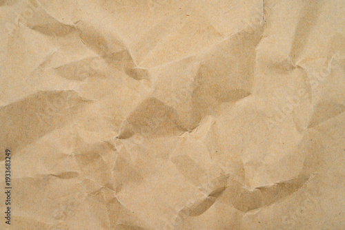 Recycle Paper Texture background. Crumpled Old kraft paper abstract shape background with space paper for text high resolution