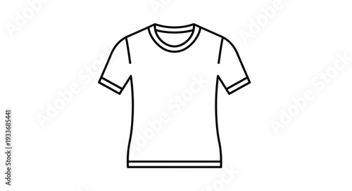 Simple Black Outline T Shirt.