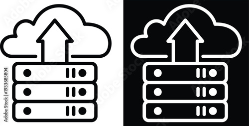 deploy Two-tone version in black and white background