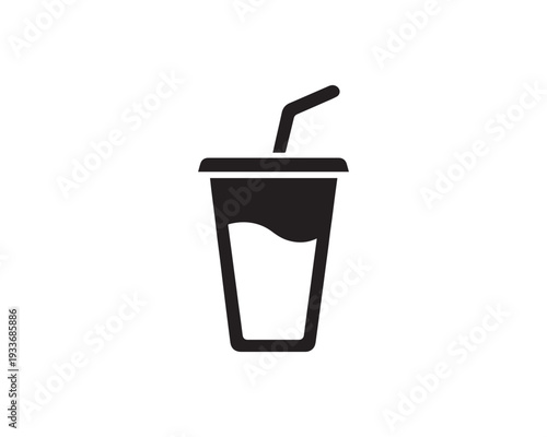 Drink icon silhouette vector design art illustration