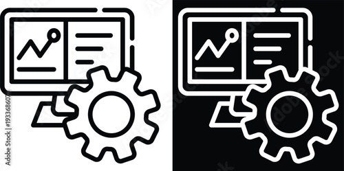 operate Two-tone version in black and white background