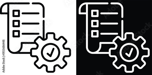 plan Two-tone version in black and white background