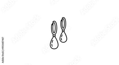 Simple Line Drawing Earrings.