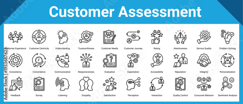 Customer Assessment icon pack and collection