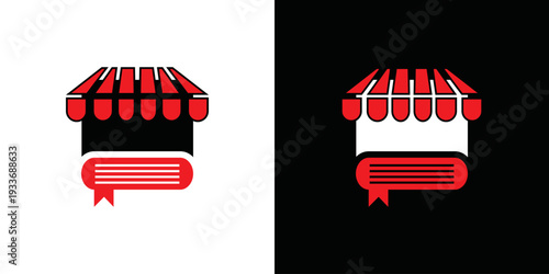 simple vector shop logo