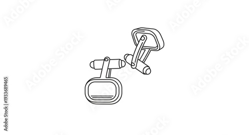 Simple Line Drawing of Camera Lens.