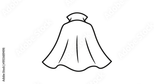 Simple Line Drawing of Cape.