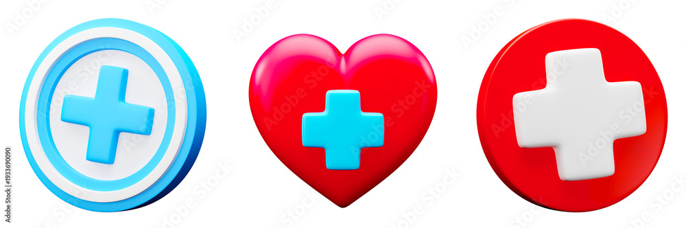 Obraz premium 3D Medical Symbol medical icon for healthcare presentation and hospital content symbol isolated for health industry use content element design