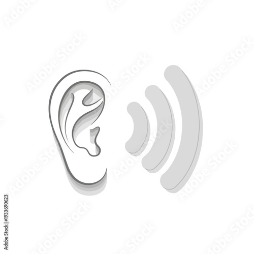 Sound Wave Hearing Ear Icon