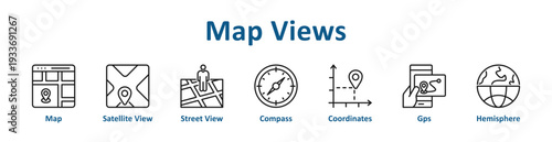 -Map Views icon banner and collection