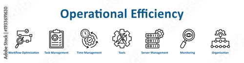 -Operational Efficiency icon banner and collection