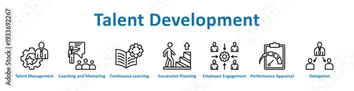 Talent Development icon banner and collection