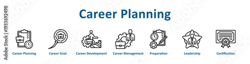Career Planning icon banner and collection