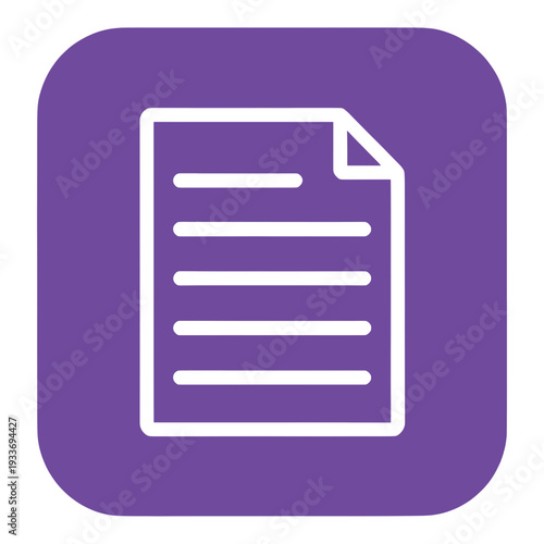 Filled Document with Folded Corner UI Icon for App UI