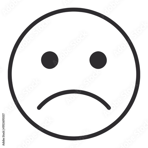 Filled Sad Face Emoji UI Icon for App UI