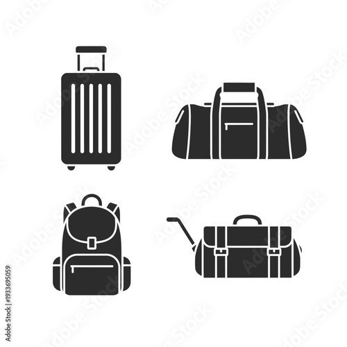 A collection of luggage and travel bags