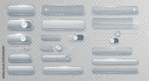 Collection of modern UI toggle switches and sliders.