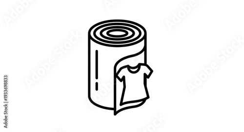 Toilet Paper Roll Illustration Simple.