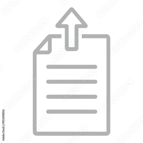 Upload Document With Arrow Up Vector Icon for Web Interface