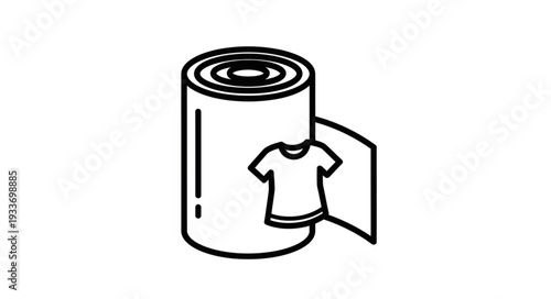 Toilet Paper Roll with T Shirt.
