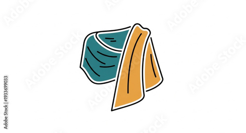 Towel and Robe Illustration Simple Design.
