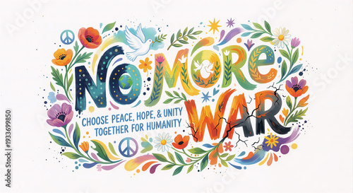 colorful and artistic typography design on a white background reading 