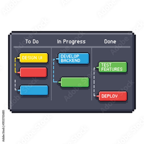 Agile workflow board with Kanban stages