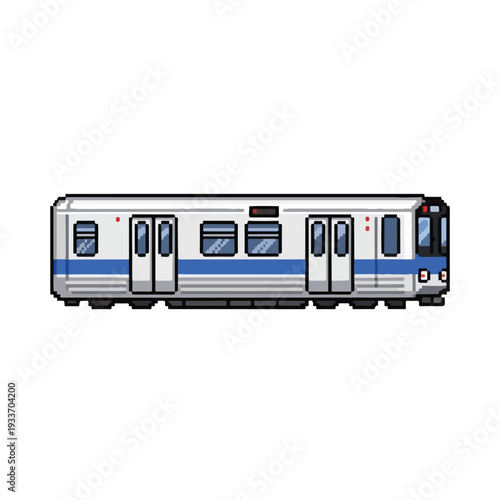 Modern subway train car illustration