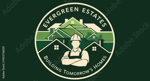 Evergreen Estates Building Tomorrows Homes Logo.