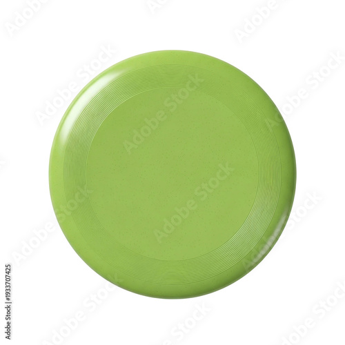 Green frisbee isolated on white background