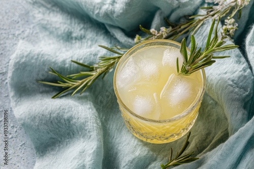 Refreshing Lime and Rosemary Gin Tonic Cocktail
