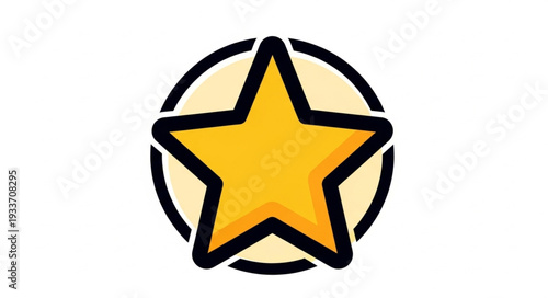 A simple yellow star icon inside a circle.