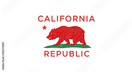 California Republic Flag with Bear and Star