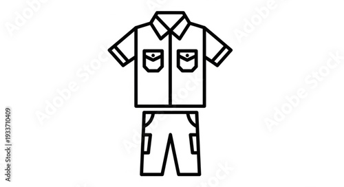 Uniform Shirt and Shorts Outfit.