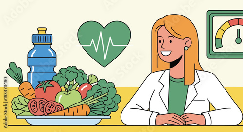 Nutritionist Female Doctor Holding Bowl Full Of Healthy Fresh Vegetables For Balanced Diet Recommendation Promoting Wellness Vitality Heart Health And Proper Hydration