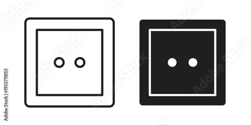 Socket icon illustration isolated on White background, Vector icon Eps10.