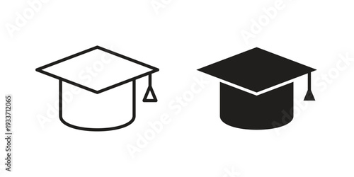 Student icon illustration isolated on White background, Vector icon Eps10.