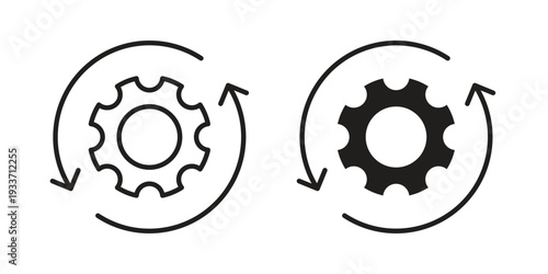 System update icon illustration isolated on White background, Vector icon Eps10.