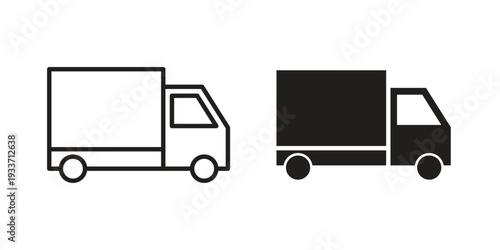 Truck icon illustration isolated on White background, Vector icon Eps10.