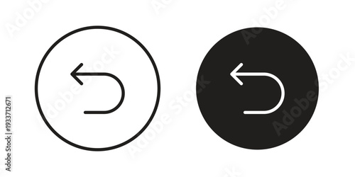 Undo icon illustration isolated on White background, Vector icon Eps10.