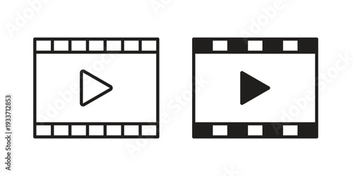 Video icon illustration isolated on White background, Vector icon Eps10.