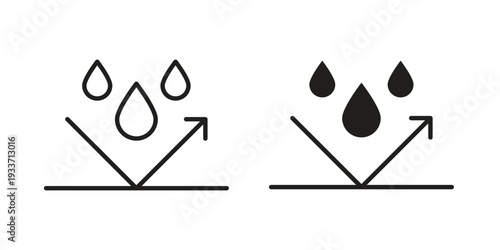 Waterproof icon illustration isolated on White background, Vector icon Eps10.