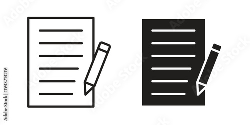 Writing icon illustration isolated on White background, Vector icon Eps10.
