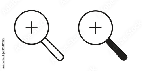 Zoom in icon illustration isolated on White background, Vector icon Eps10.