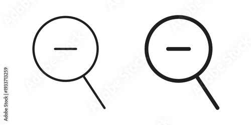 Zoom out icon illustration isolated on White background, Vector icon Eps10.