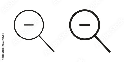 Zoom out icon illustration isolated on White background, Vector icon Eps10.