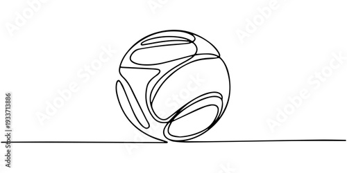 continuous one line drawing basketball