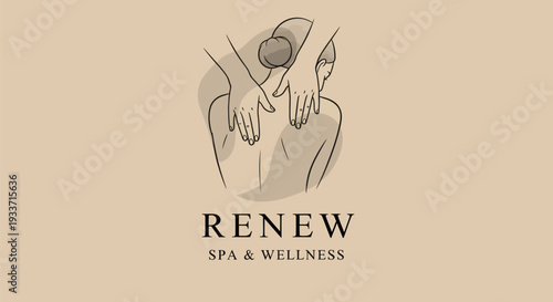 Minimalist Line Art Logo for Spa and Wellness Center.