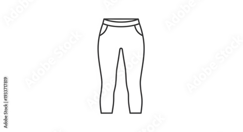 White Trousers Illustration Simple Design.
